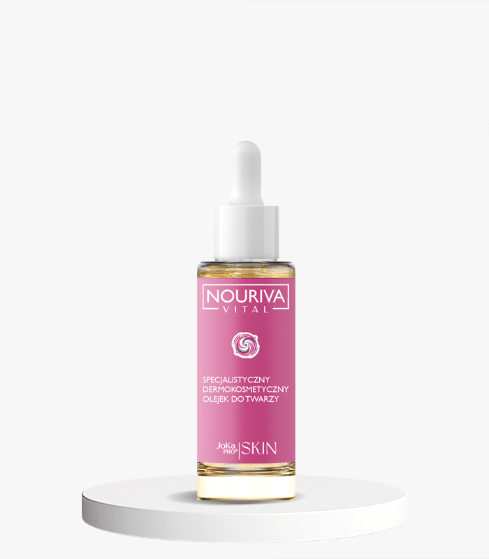 nouriva-olejek-1.png Specjalistyczny Dermokosmetyczny Olejek do Twarzy 30ml - obrazek 1